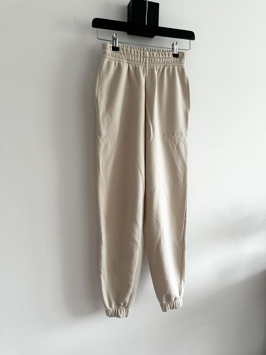 Spodnie dresowe dres Reves baggy Vanilla beżowe