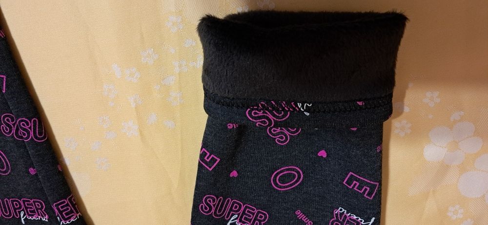 Leginsy, spodnie ocieplane 110 czarne