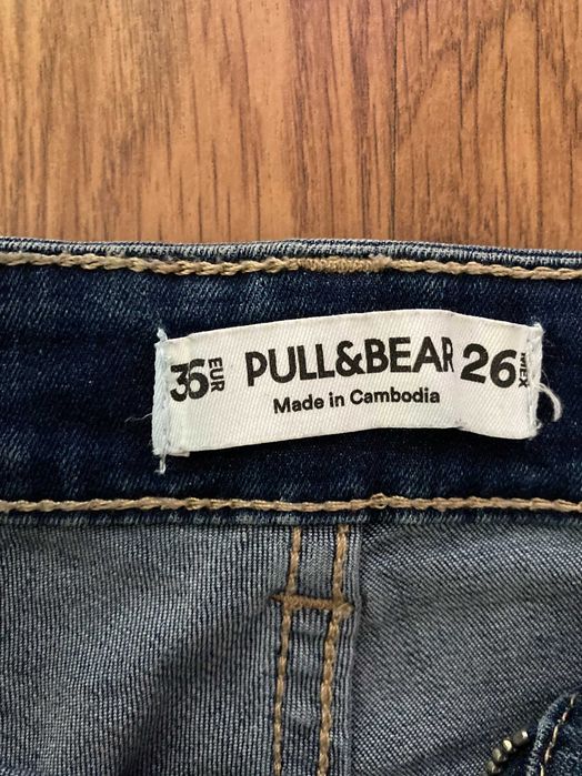 spodnie  pull& bear  granatowe