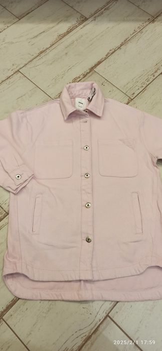 Nowa kurtka koszulowa oversize 134 dziewczynka wiosenna jesienna