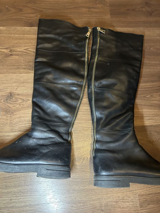 Сапоги труби  жокейки ботфорти кожа