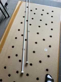 2 varões de cortina de casa de banho