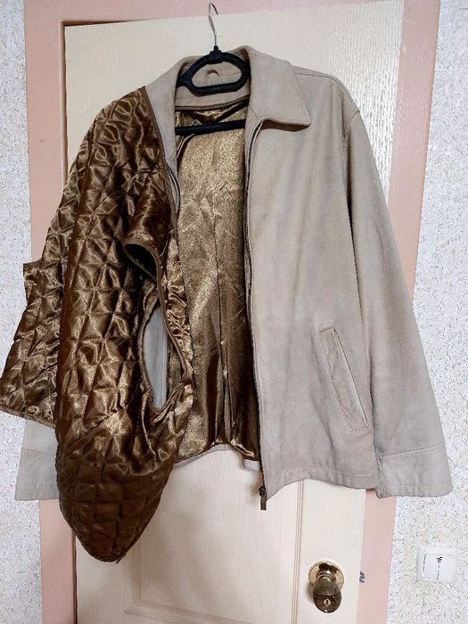 Куртки кожаные,нубук,52 р