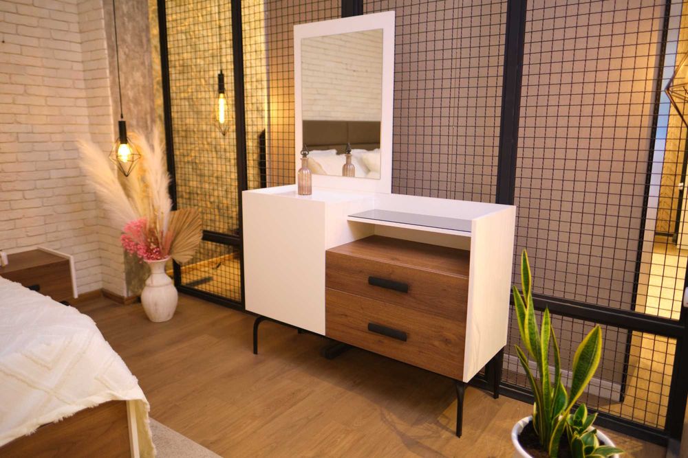 Conjunto Quarto Completo Casal Novo | Cama Roupeiro Cómoda Mesa