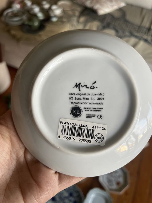 Prato Joan Miró Pintado à Mão