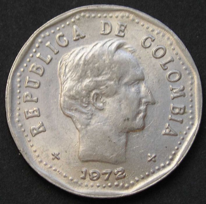 Kolumbia 50 centavos 1972