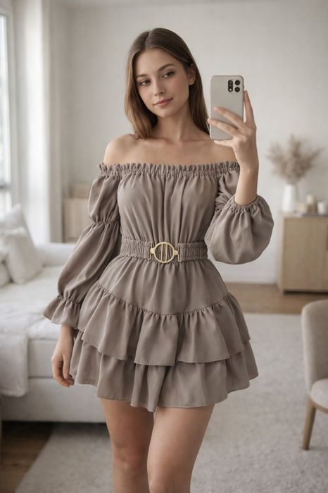 Nowy kombinezon BESQUAR | rozmiar uniwersalny | hiszpanka | falbany