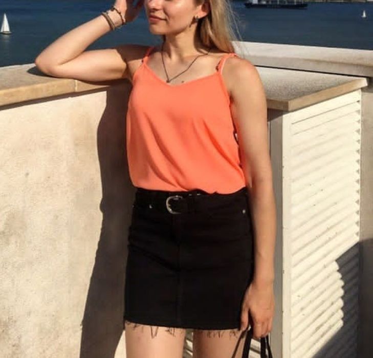 Спідниця чорна висока посадка