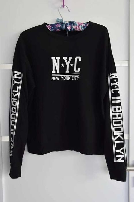 Bluza czarna NYC New York City H&M Divided S 36