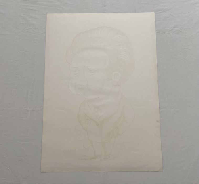 Poster caricatura Mário Soares PS