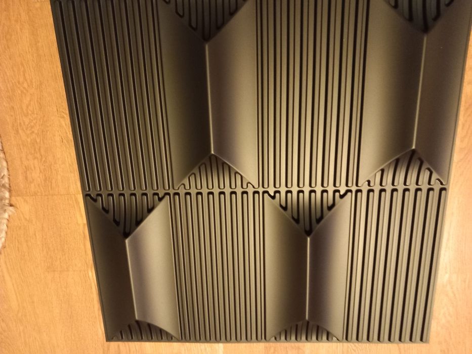 Art3d – 12 sztuk panele ścienne 3D 50 x 50 cm - czarne