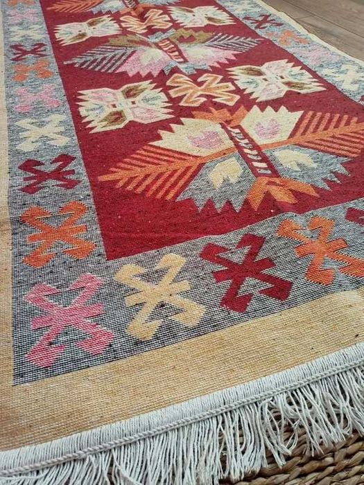 Dwa dywany Dywan kilim dwustronny 150x80 dywanik mata do salonu taras