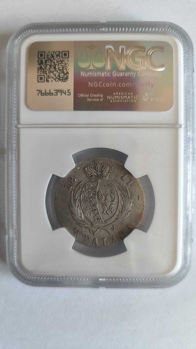 Moneta w gradingu: 1/3 talara 1811, Księstwo Warszawskie, NGC VF DETAILS