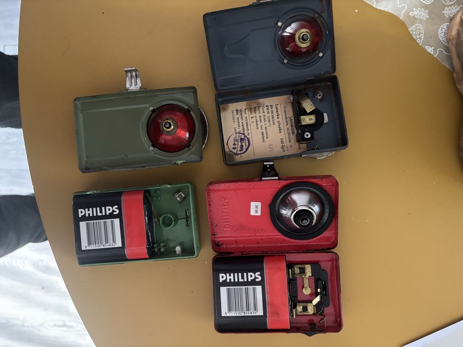 Stare latarki z czasow prl philips i inne 3 szt