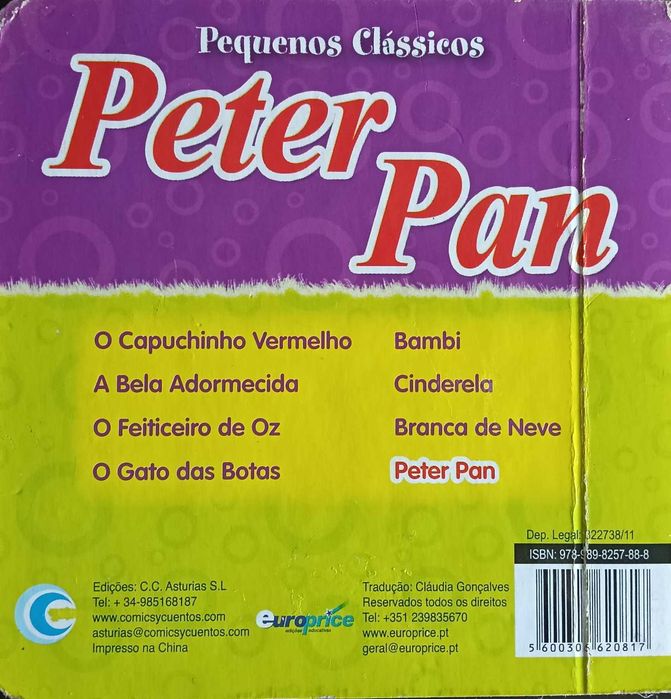 Livro Infantil "Peter Pan" - Pequenos Clássicos (Europrice)