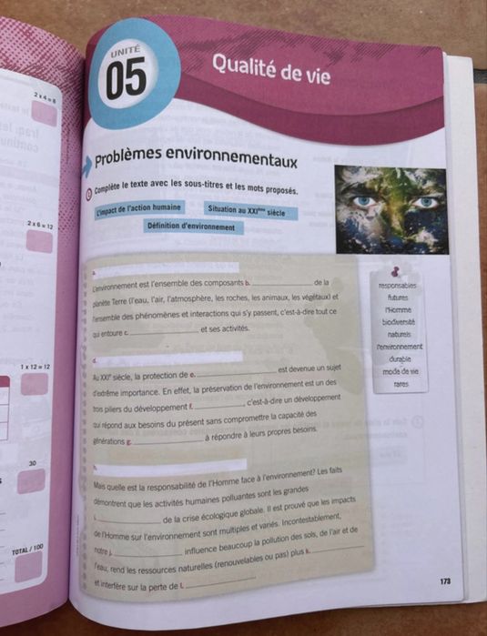 Livro apoio escolar Francês 3° ciclo