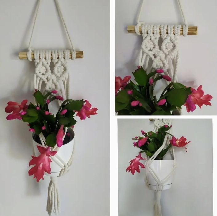 Mini kwietnik Handmade Makrama