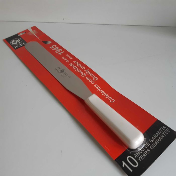 Espátula Lisa de Pasteleiro Pro Nova Embalada ICEL 38cm Aço Inox