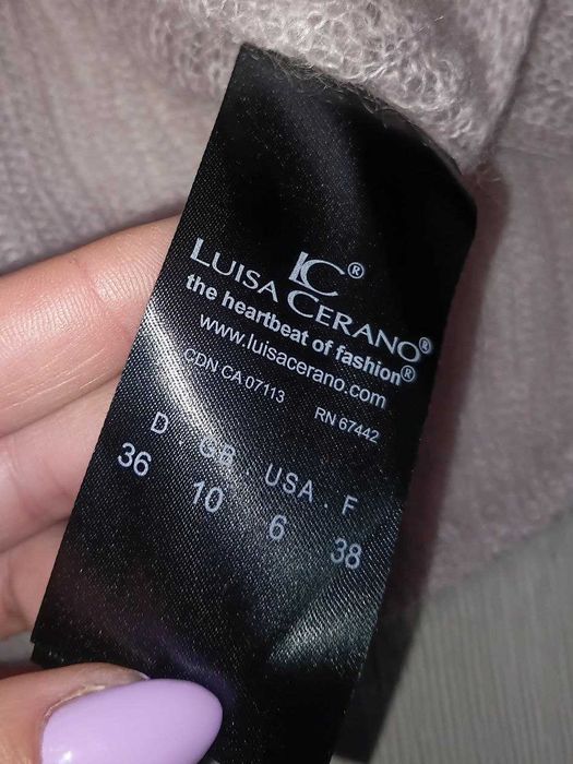 Мохеровый джемпер паутинка Luisa Cerano шерсть мохер