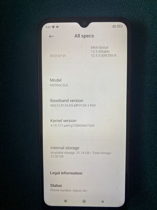 Xiaomi Redmi 9A (M2006C3LG, 2 GB RAM, 32 GB)