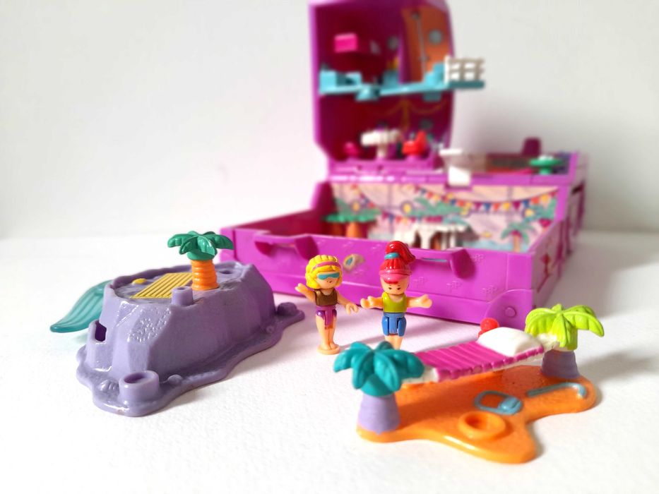 Polly Pocket Vintage Antiga Anos 90 1996 Surf n Swim Ilha do Tesouro