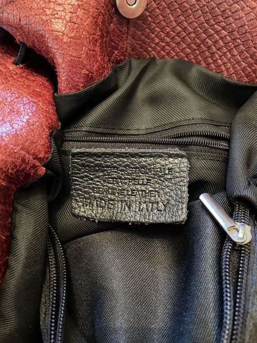 Mala bordeaux de pele