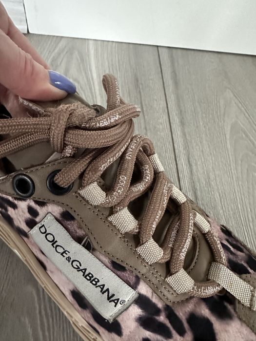 Dolce & Gabbana adidasy wiazane panterka 37 sneakersy