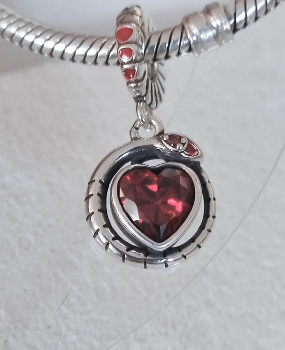 Charm's zawieszka czerwone serce s 925