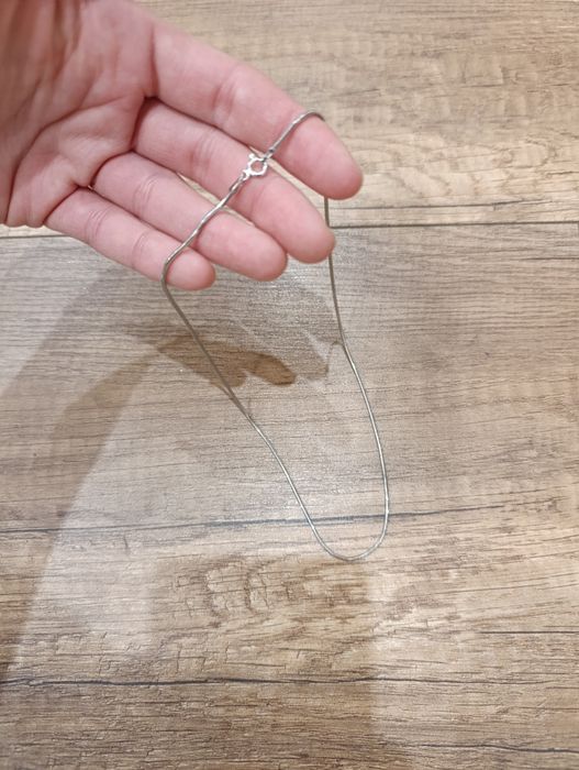 Łańcuszek damki srebrny żmijka 45 cm srebro silver 925