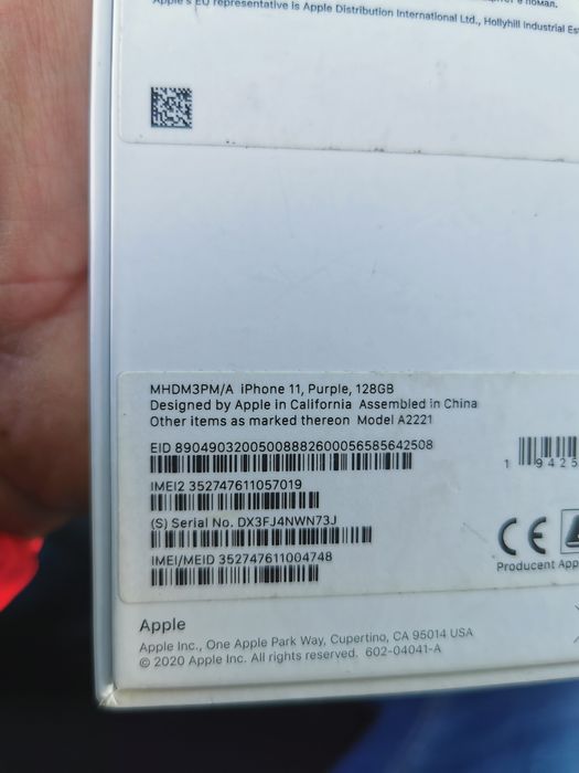 Pudełko iPhone 11 Purple 128GB