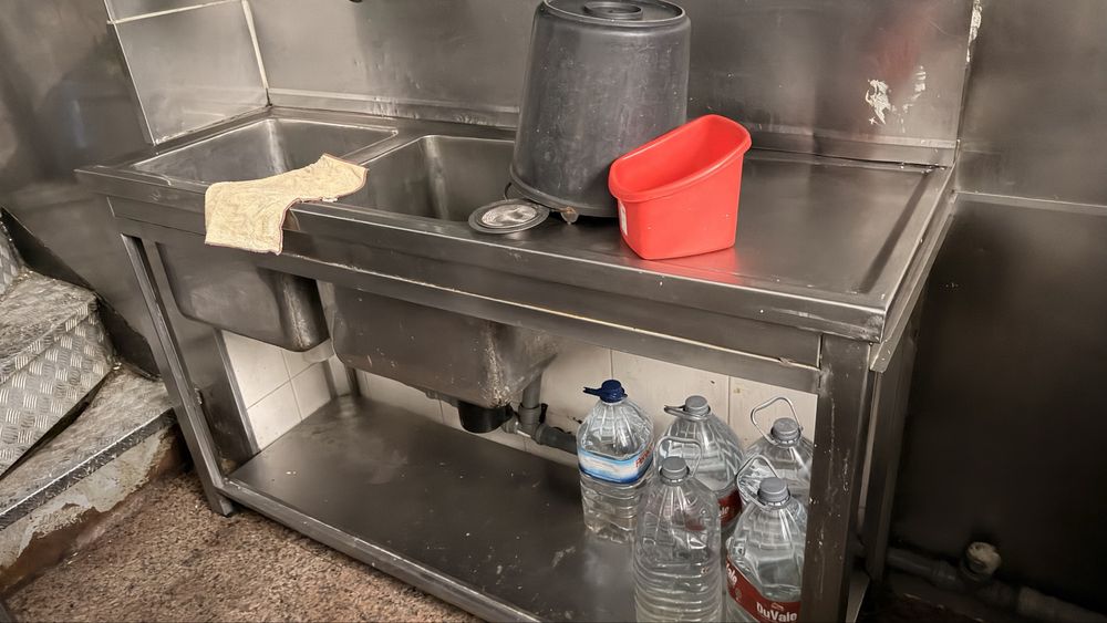 Bancada lava louça em inox