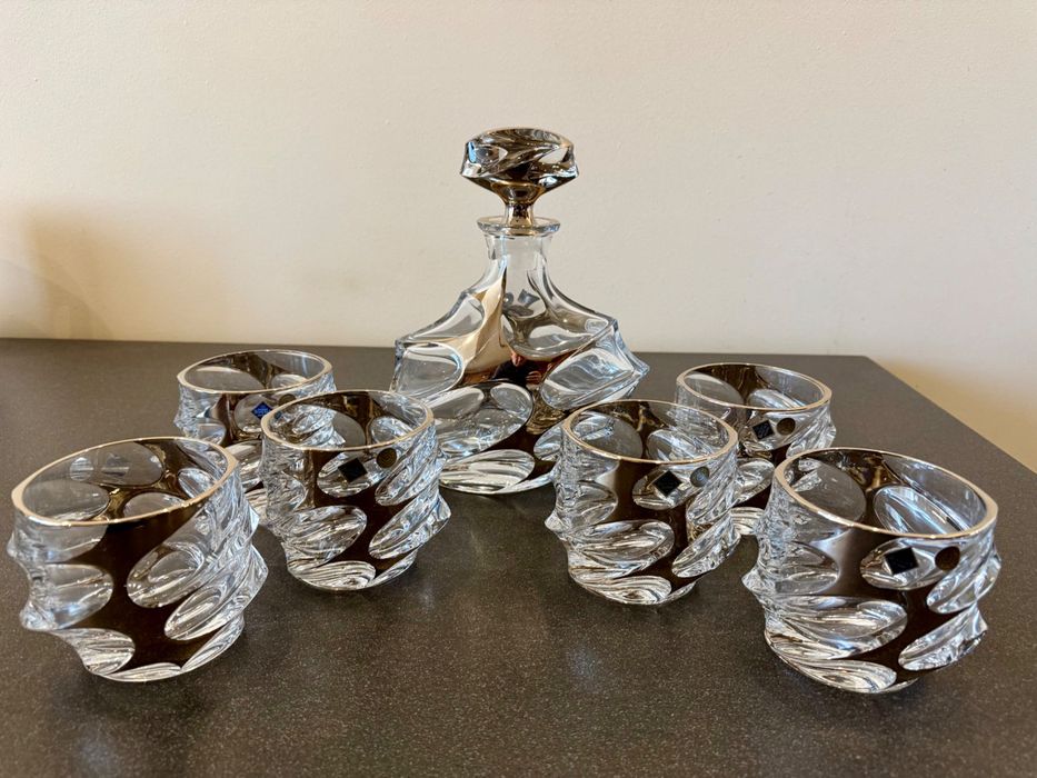 Кришталевий набір Bohemia (Чехія) — графин + 6 склянок, 24% PbO