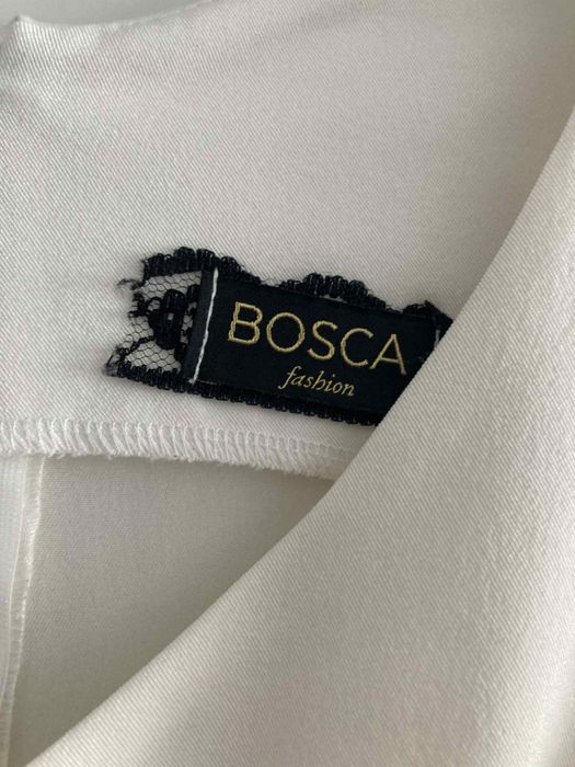 Sukienka rozkloszowana BOSCA kremowa ślub poprawiny z koronką r. 38