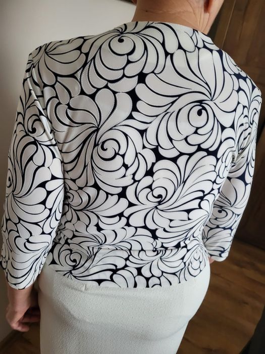 Sukienka midi maxi wzór print komunia wesele impreza 46 kwiaty