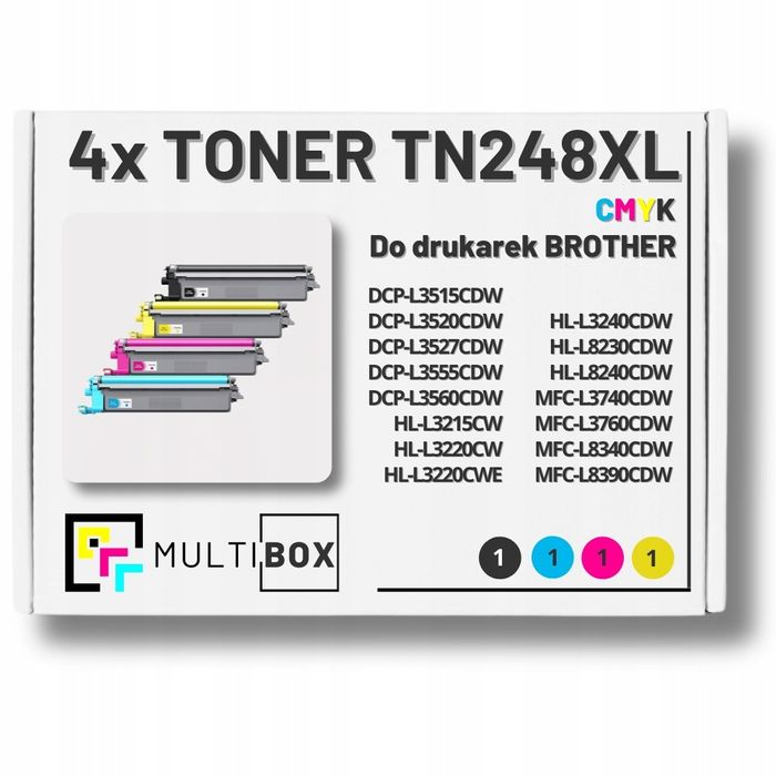 brother TN 248 XL комплект чорний + кольорові