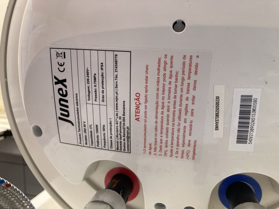 Termoacumulador Junex jrd 50 v