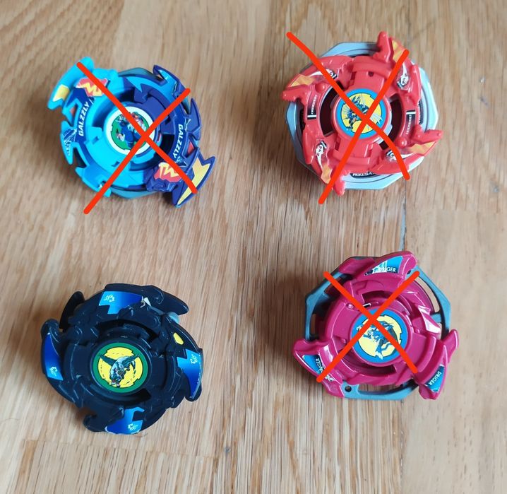 Beyblades originais e lançadores