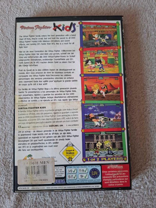 Caixa Virtua Fighter Kids - Sega Saturn
