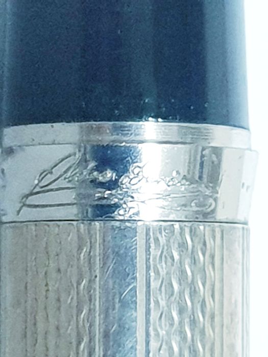 fantástica caneta de tinta permanente Pedro Durón em prata 925