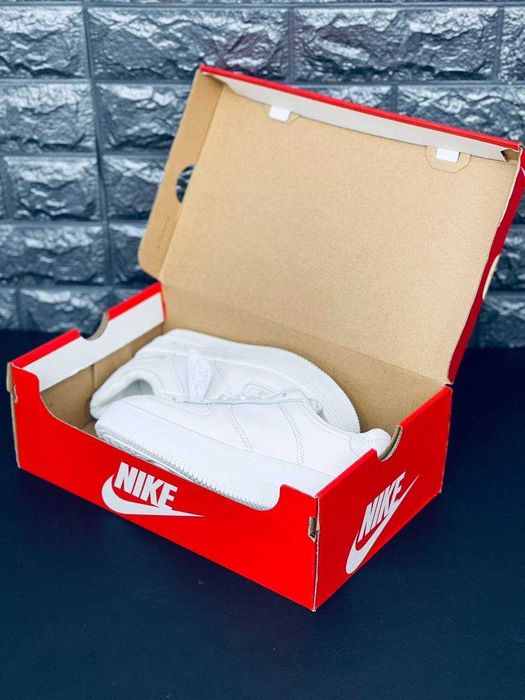 Форсы женские / Кожаные женские кроссовки / Nike Force 1 White / популярные красовки на лето кожа / найк форс женские / топ цена