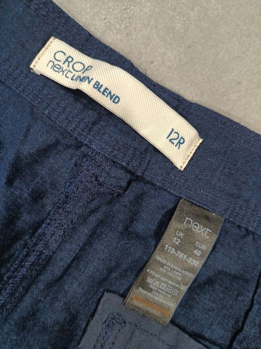 Spodnie rybaczki damskie Crop Next roz. 40 L letnie len 55% i wiskoza 45% luźne