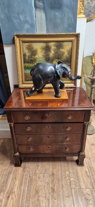 Komoda w stylu Empire (styl Cesarstwa) klasycyzm Francja mahoń kolumny