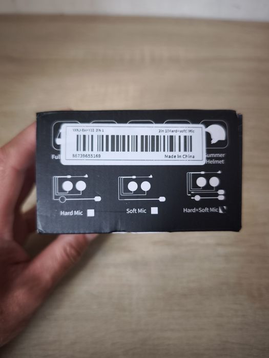 Мотогарнітура Y12 Bluetooth 5.3 (2 в 1: жорсткий + м'який мікрофон)