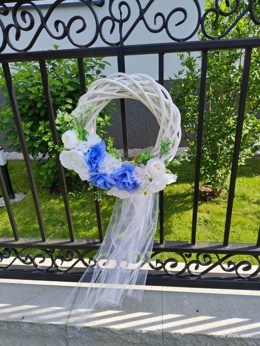 Wianki na bramę, ślubne, dekoracje weselne