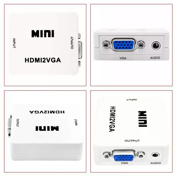 [Novo!] Adaptador HDMI-F p/ VGA-F com saída Áudio