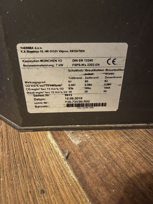Piec kominkowy munchen v3. / 7kw