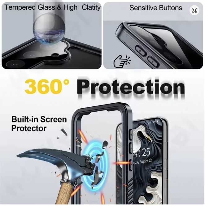 IP68 Waterproof Case For Samsung Note 20 Ultra & 1 protetor de ecrã