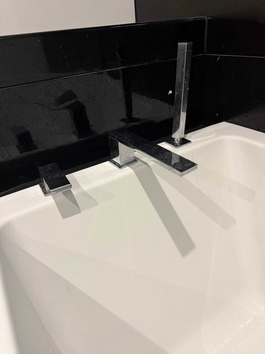 Bateria wannowa TRES ze słuchawką – chrom, komplet