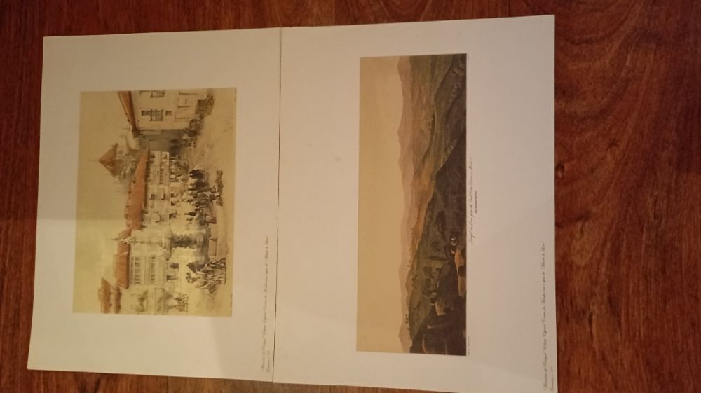 Várias gravuras e mapas de Portugal