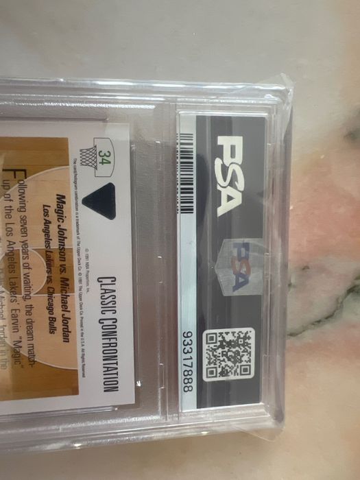 Jordan vs Magic 1991 upper deck PSA 6